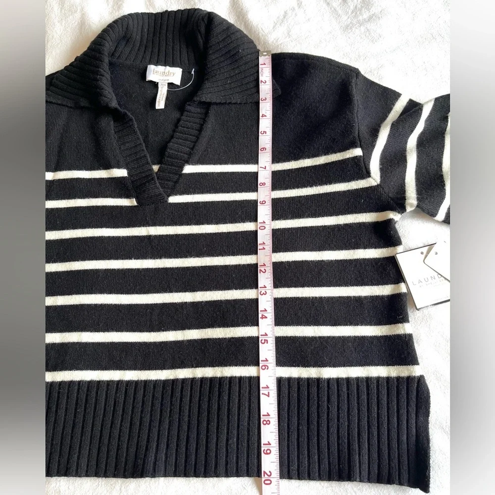NWT Laundry By Shelli Legal Polo Sweater Academia Oversized Preppy, Size L - Picture 10 of 14
